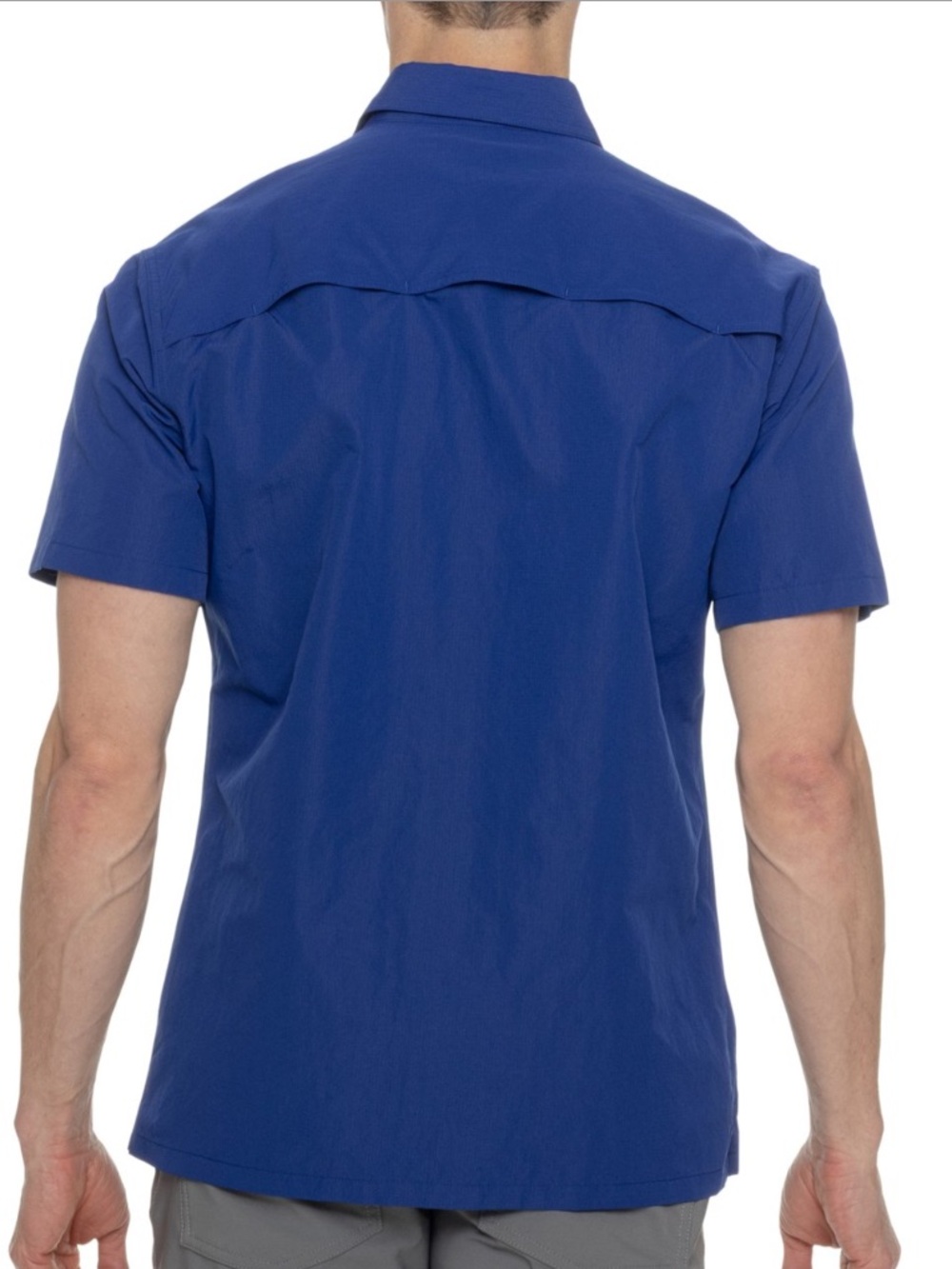 Eddie Bauer Men's Short-Sleeve Button-Down Shirt - Royal Blue